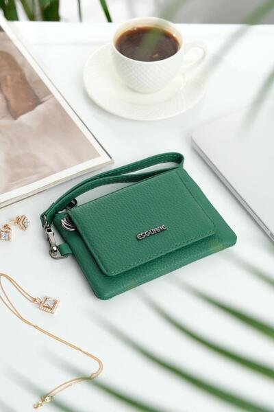 ESGUARE حافظة بطاقات أنيقة للنساء مصنوعة من الجلد الطبيعي بنسبة 100%