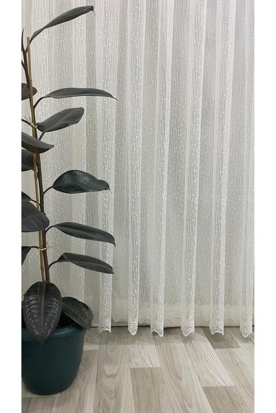 GACALLAR HOUSE Water Drop Pattern 1/3 Pleated Suitable for Any Room Polka Dot Tulle Curtain