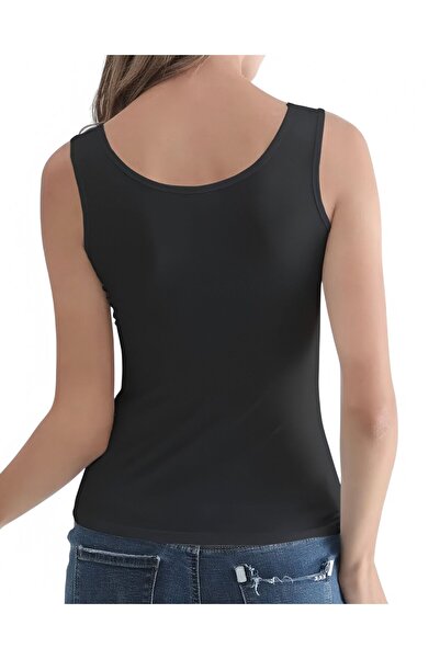 Özten 100% Cotton Ribbed Wide Strap Women's Tank Top Ozt511
