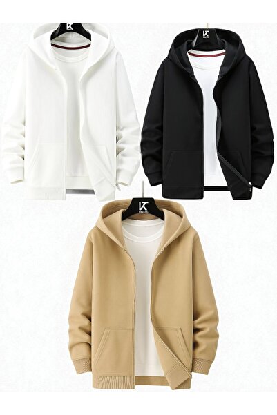 Karatopak Hanorac unisex cu glugă și fermoar, 3 piese / Cardigan