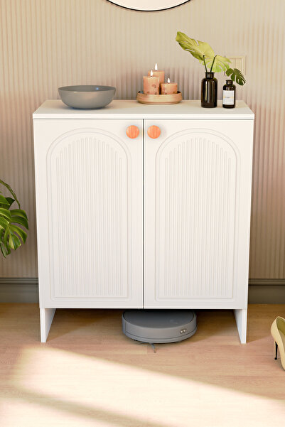 interGO Bohem MDF Membran Kapaklı Çok Amaçlı Dolap Erzak Dolabı Kiler Dolabı Mutfak Dolabı