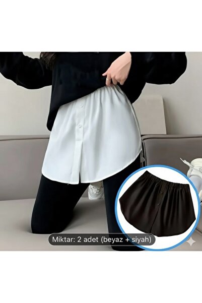 Sahra Şal Dünyası Σετ 2 τεμαχίων πουκάμισο και φούστα Savior Μαύρο - Λευκό