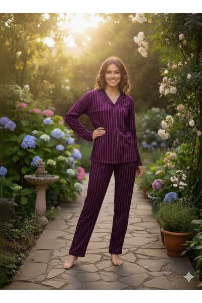 HYEM ΣΕΤ ΠΙΤΖΑΜΑΣ ΜΕ ΡΙΓΕΣ, ΑΠΟ ΣΟΥΕΤ ΥΦΑΣΜΑ ΜΕ ΑΠΑΛΗ ΥΦΗ, ΜΕ ΚΟΥΜΠΙΑ ΜΠΡΟΣΤΑ