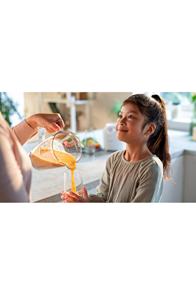 Philips Philips 450W Blender – 1.9L Plastic – Single Speed + Pulse with Grinder and Chopper – White