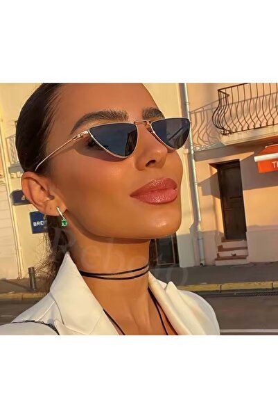 ACAR TAKI Women's Gold Frame, Everyday, Fashion Triangle Cat Eye Glasses Acr7894