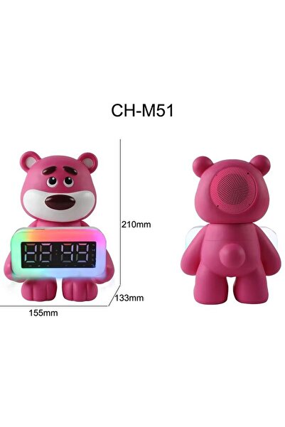 Generic Children's LED Alarm Clock BT Speaker Panda And Bear Model CH-M51