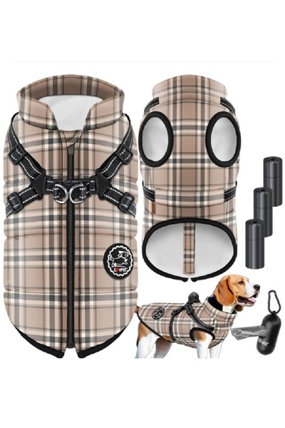 Lovpet Haina pentru caini M Bej carouri