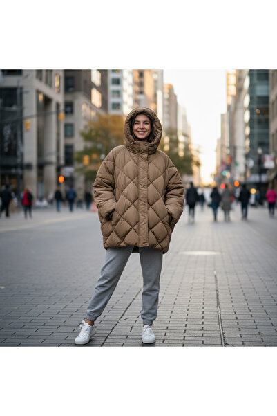 ihaoo Beige oversized knitted sleeveless jacket