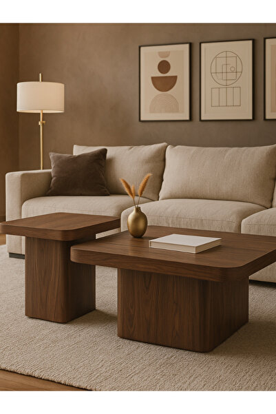 BEC60 Nesting coffee table set - elegant curved shape