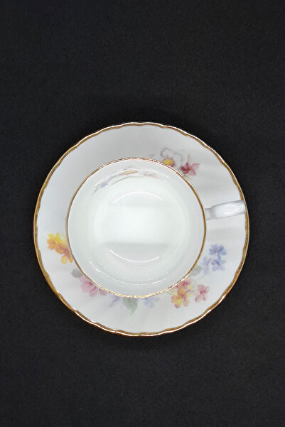 ABBETC Royal Kendal Fine Bone China Wonderful Flowers Double Coffee Cup 130 ml