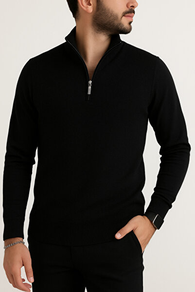 Butik > Yakası Fermuarlı Erkek Triko