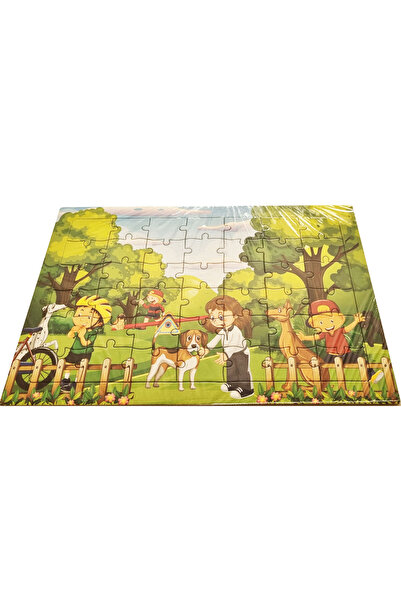 Mahi Max 42 Parça Büyük Boy Renkli Resim Karton Yapboz Puzzle 33x23cm - Çocuk...