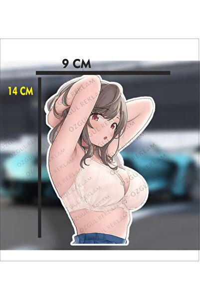 ÖZGÜL REKLAM Kadın Sticker / Anime Kız Sticker / Araç Sticker / Motor Sticker...