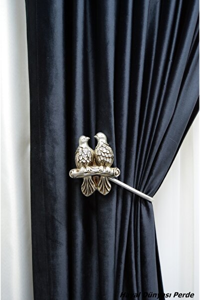 Hayal Dünyası Özel Tasarım Kuş Detaylı Dekoratif Perde Kol Bağı