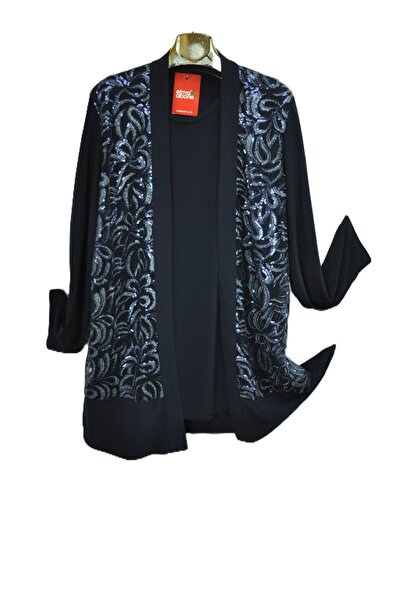 elma abone Plus Size Evening Dress with Interlaced Thread