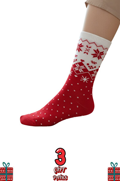 stellare 3 Pairs of Stitch-Free Cotton Christmas Stockings – Cozy and Soft Christmas Socks Set