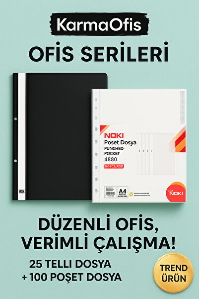 KarmaOfis Офісні серії – Преміум набір для зберігання документів Чорний