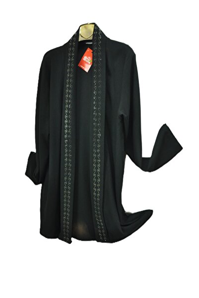 elma abone Summer Crinkle Fabric Stone Cardigan