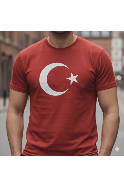 Bulvar Lee Men's Crew Neck Turkey Moon Star Printed Tracksuit Set