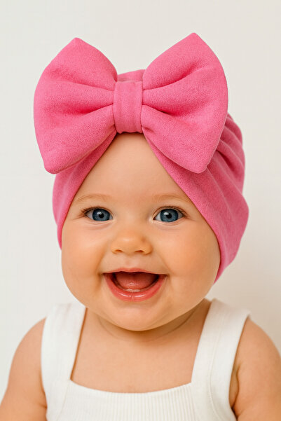 Bilge Trend Double Layer Anti-Slip Baby Girl Bonnet with Bow (Suitable for 6-18 Months)