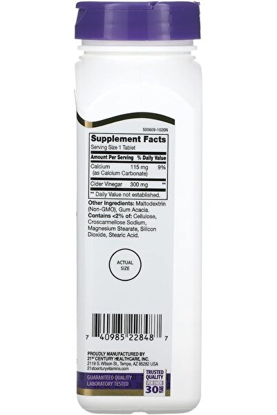 21st Century Apple Cider Vinegar 300mg 250 tablets