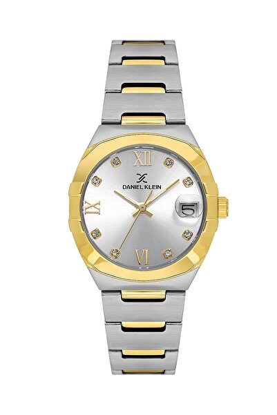 Daniel Klein Gold Silver Color 30 mm Women's Wrist Watch and Bracelet