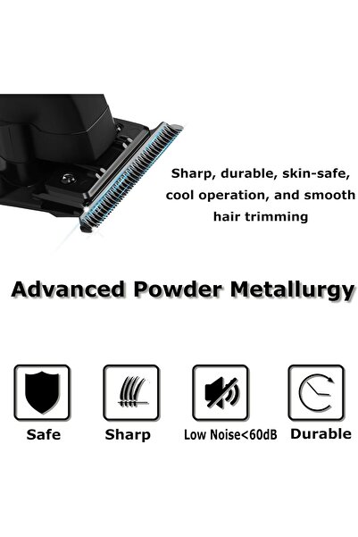 Kemei 2299 Professional Hair/Beard Trimmer, Zero-Gapped T-Blade, Cordless Rechargeable