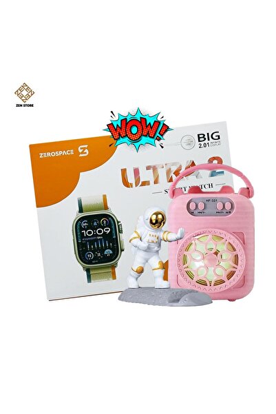 ULTRA (3 pcs Combo)1 Zerospace branded smart Watch With 1 Bluetooth Speaker and mobile holder