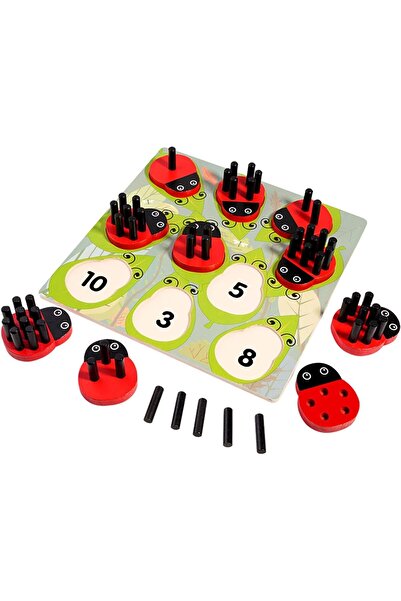 sallma Joc educativ din lemn - Buburuze pentru învățarea numerelor și numărat...