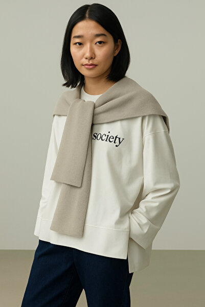 VEGA MODA Eșarfă pătrată - piatră