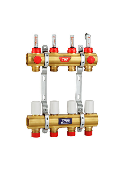 GIACOMINI R553FY010 manifold distributor, with flow meters, 10 circuits, 1” x...