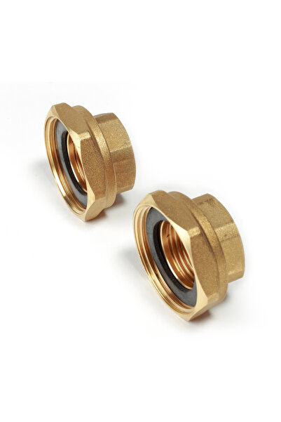 GIACOMINI R37KY004 straight connection set, 3/4" x 1 1/4" internal thread, wi...