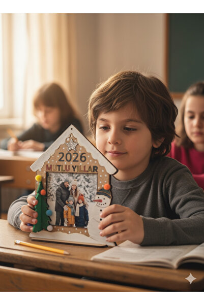 orkosanat 10 adet Yeni yıl resim çerçevesi ahşap boyama etkinliği