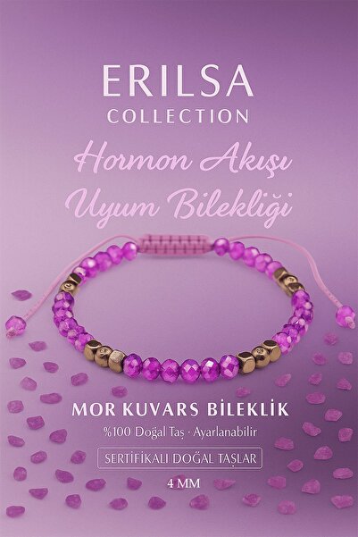 Erilsa Certified Hormone Flow Harmony Bracelet - Purple Quartz Terahertz Natu...