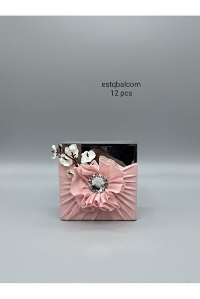 GIFT علب اكسسوار توزيعات مع تنسيق القماش اللون حسب الطلب (12حبة)