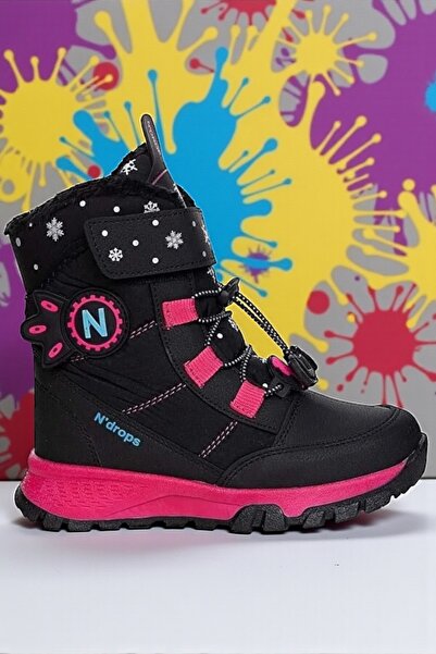 ALTUNTAŞ Ανθεκτικά στο κρύο, Ορθοπεδικά, με Velcro, Μαύρο-Φούξια Κοριτσίστικα...