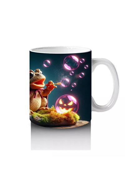 Luluyen Cute Witch Themed Halloween Printed Mug Cup with Magical Potion Bottles