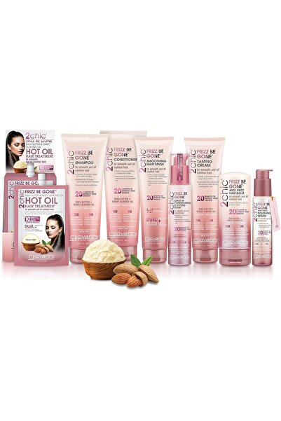 Giovanni 2chic Leave-In Conditioner & Elixir (Frizz Be Gone) – Shea Butter & Sweet Almond, 4 fl oz