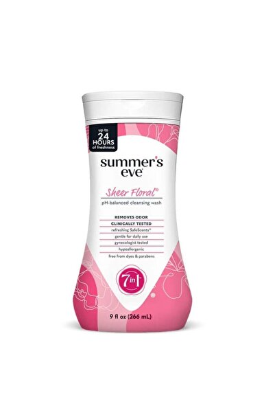 Summer's Eve Summers Eve Sheer Flower Feminine Cleansing Wash for Sensitive Areas - Night Use, 266 g