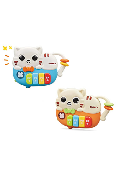 sallma Educational musical toy, mini organ for babies and children, ABS material, Blue Kitty