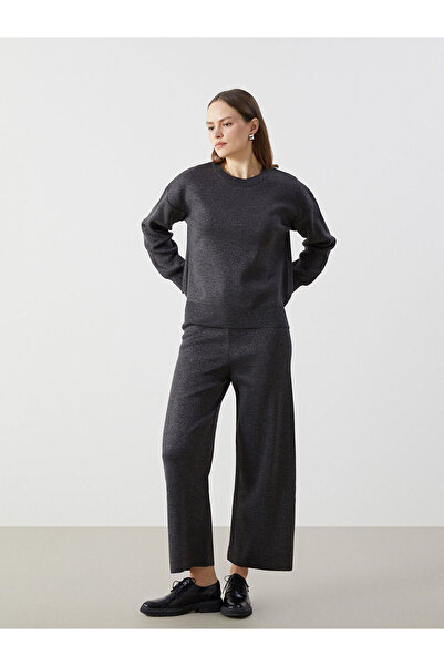 LC Waikiki Shiny Looking Women's Knitwear Trousers with Elastic Waist