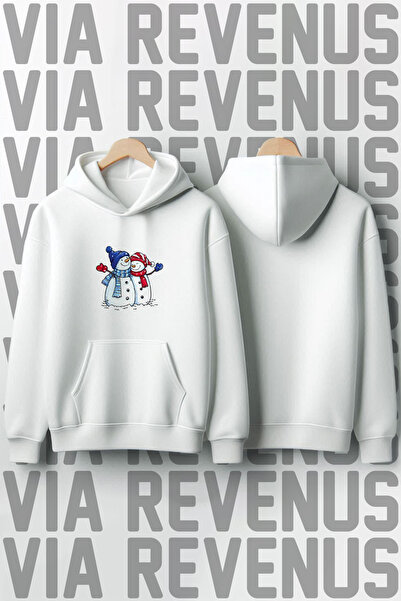 Vordevia New Year's Valentine's Day Printed 100% Cotton Premium Quality Hooded Sweatshirt