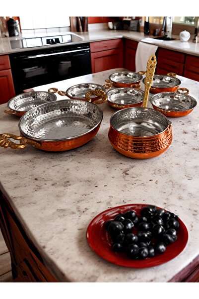 BARITCIOGLU Thick Copper Mini Saucepan Saucepan Set of 8