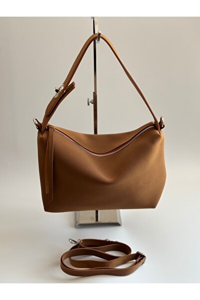 FirstRoseStore Süet Taba Omuz Çantası