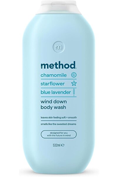 METHOD جل استحمام للجسم ويند داون برائحة البابونج وزهرة النجمة والخزامى الأزر...