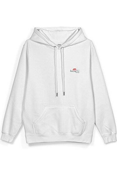 Overoz Formula 1 Grand Prix Las Vegas Racing Club Printed Hooded Oversized Sweatshirt White Hoodie H1412