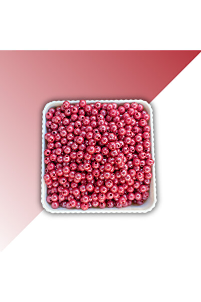 HERALDİS Renkli İnci Boncuk Violet Kırmızı 6 MM Boncuk-Takı Ve DIY İçin Uygun...