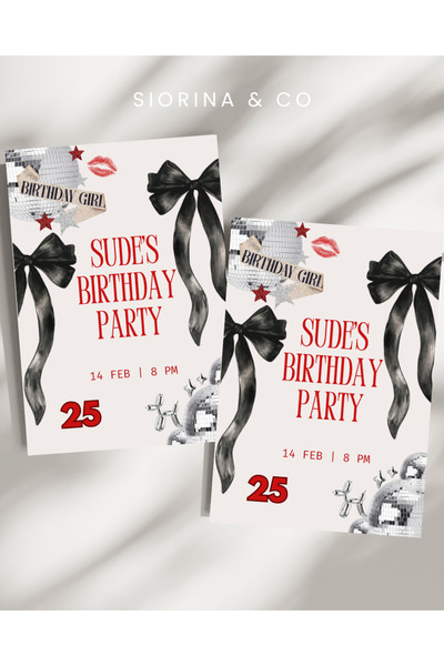 Siorina Co & Event - 10 Adet Birthday Card Bride Bachelorette Card Doğum Günü...