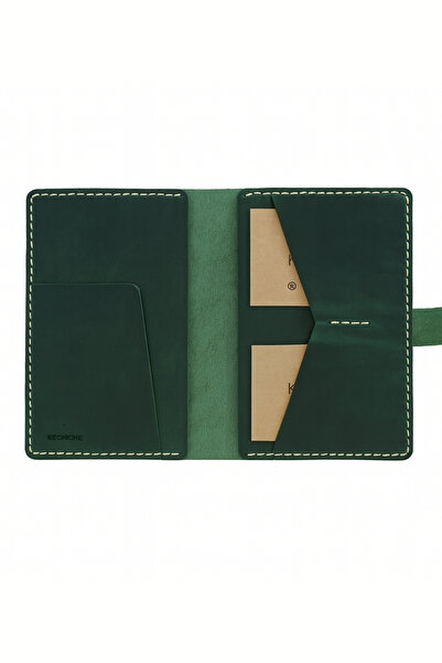 Colermi Leather Passport Cover and Card Holder – Handmade, Double Compartment Travel Wallet