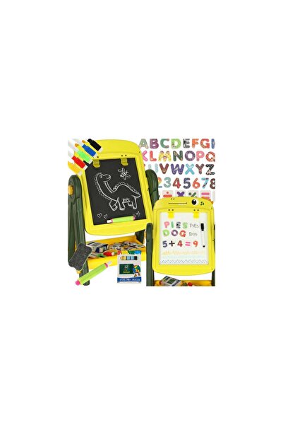 Three top online Double-sided magnetic dry-erase and chalk board (crocodile motif) with markers, chalk and magnets